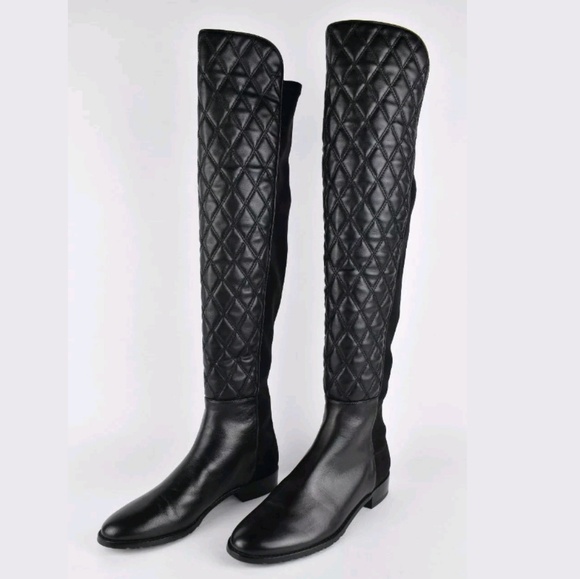 stuart weitzman quilted boots